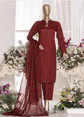 HZ Textiles Printed Cambric 3 Piece Unstitched Suit HZ25MD MSC-202B